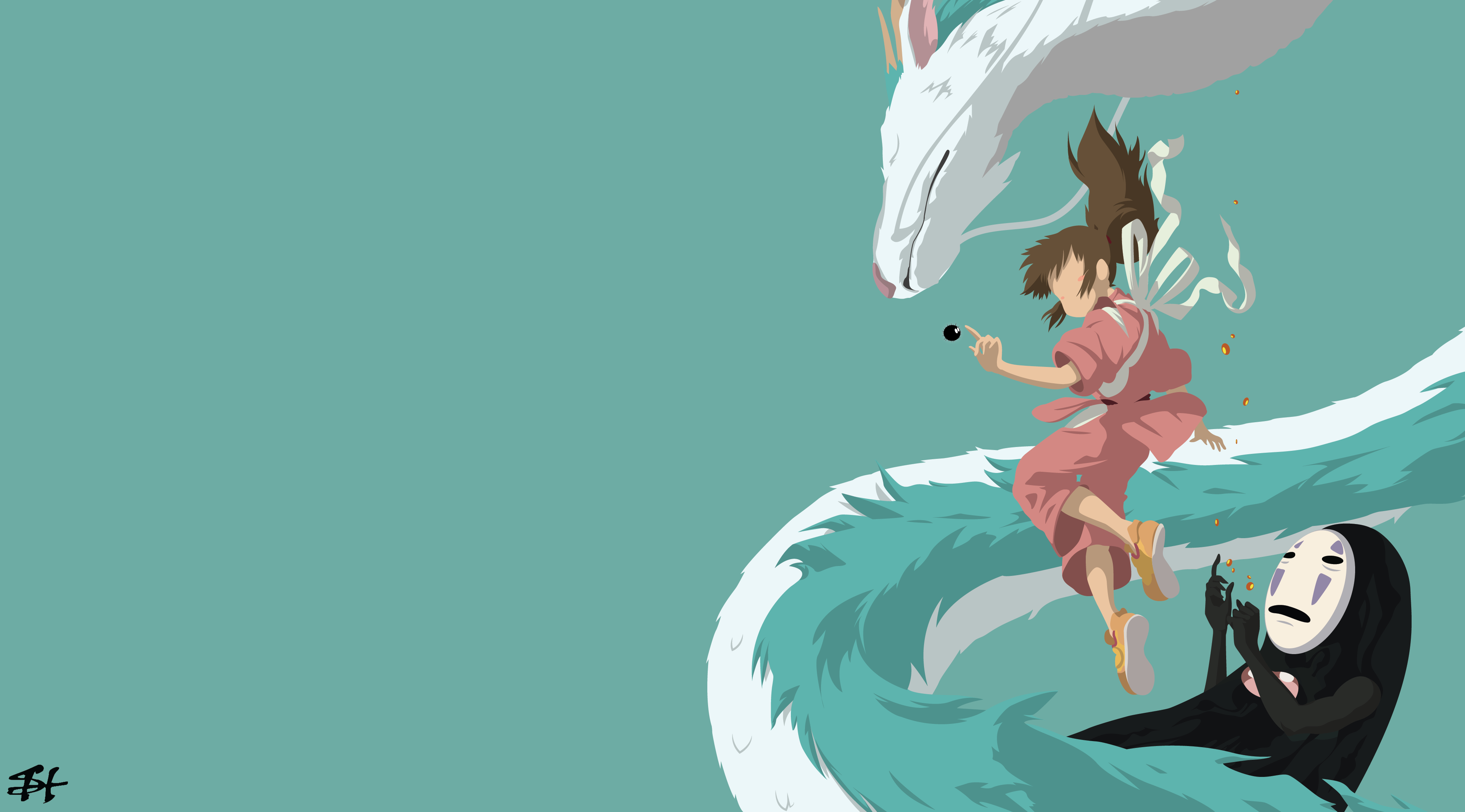 3840x2130 spirited away chihiro minimalism Gallery HD Wallpaper, Desktop