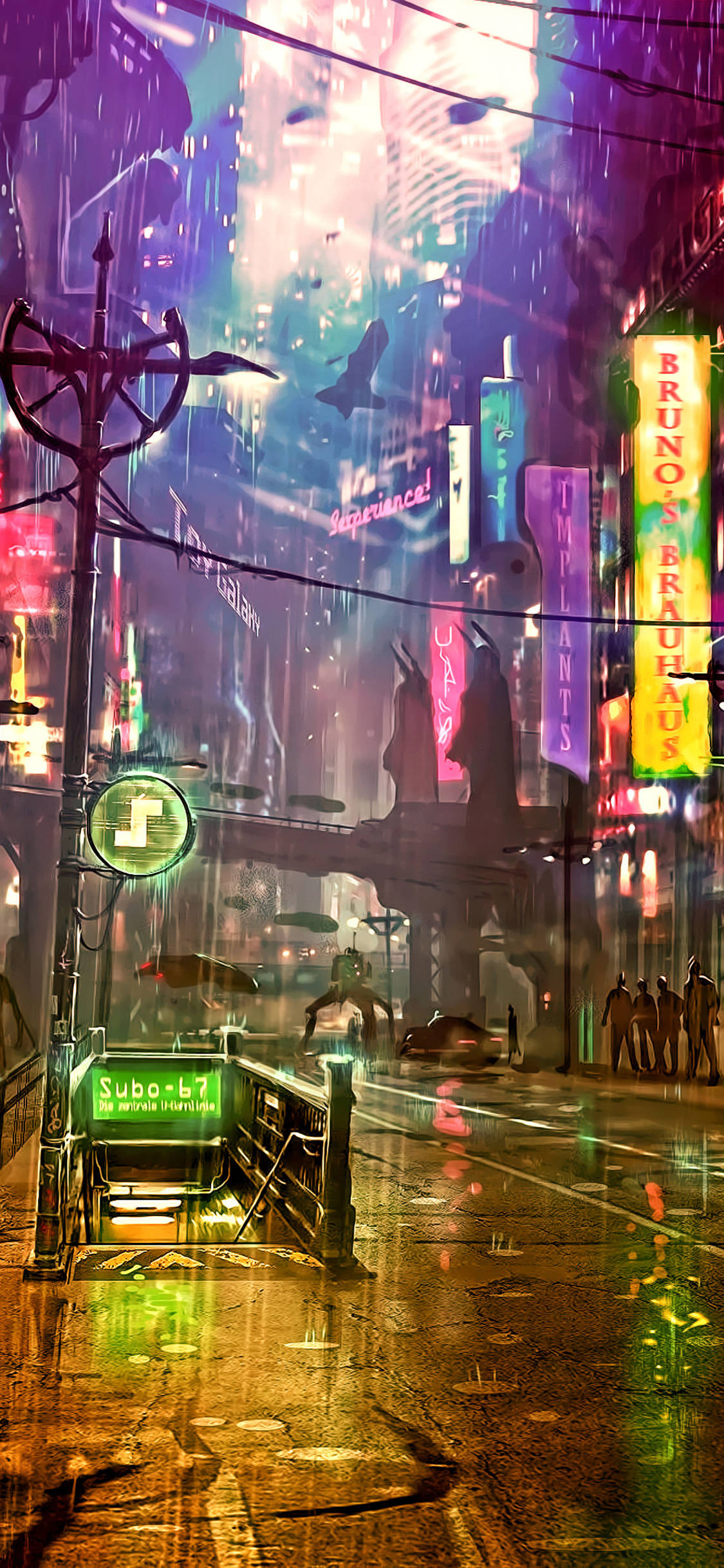 1130x2440 Download Futuristic City Artwork Cyberpunk iPhone X Wallpaper, Phone