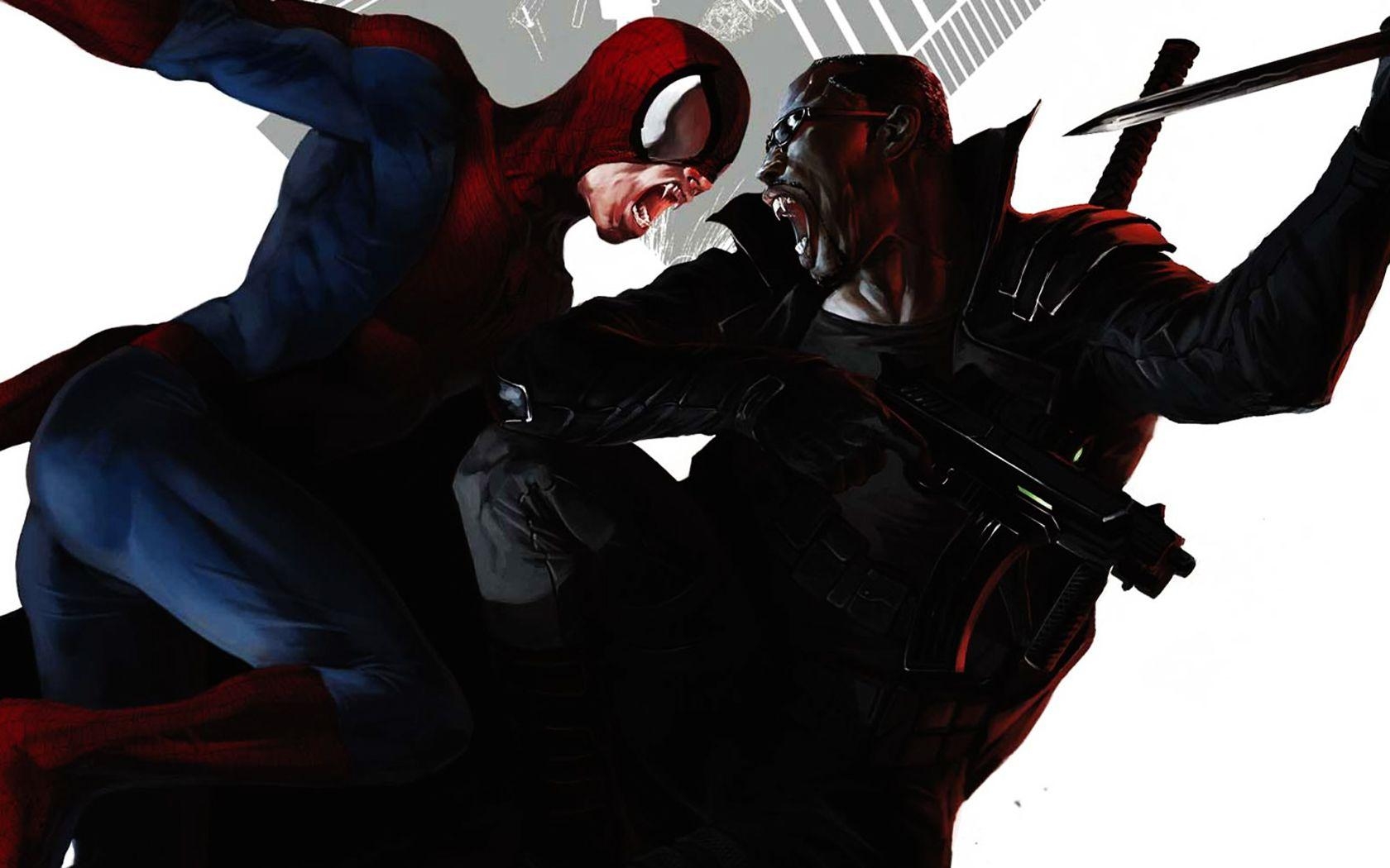 1680x1050 Blade Vs Spider Man Wallpaper, Desktop