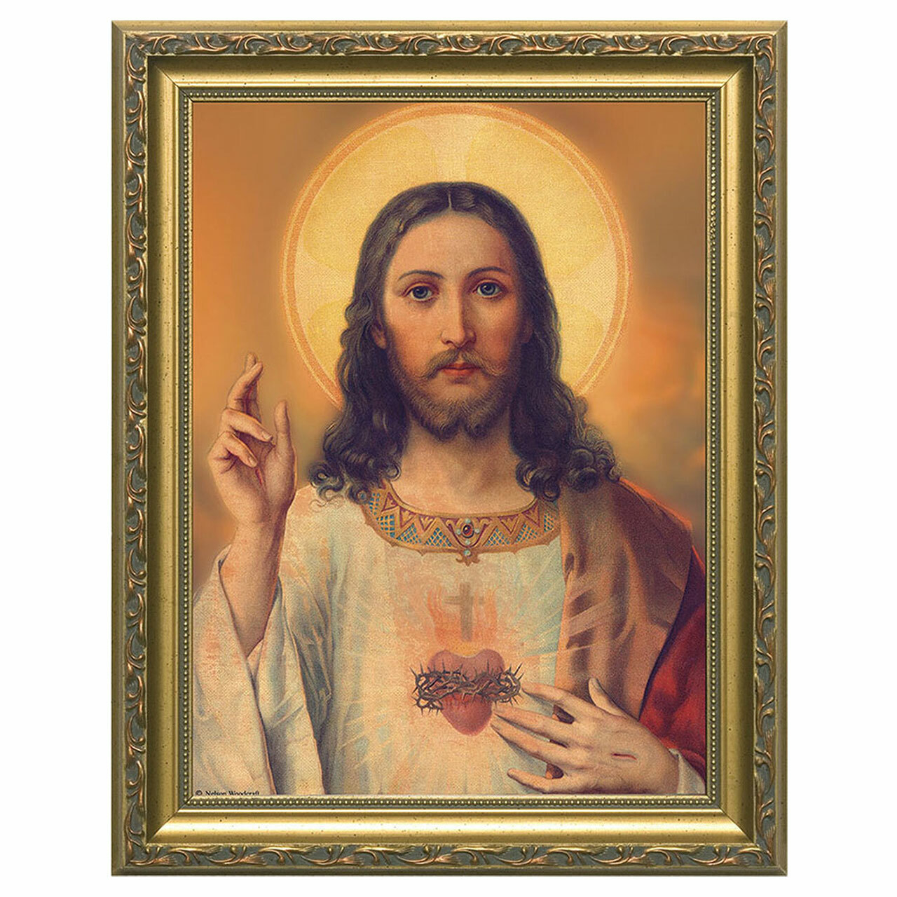 1280x1280 Antique Sacred Heart Picture 12x16. St. Patrick's Guild, Phone