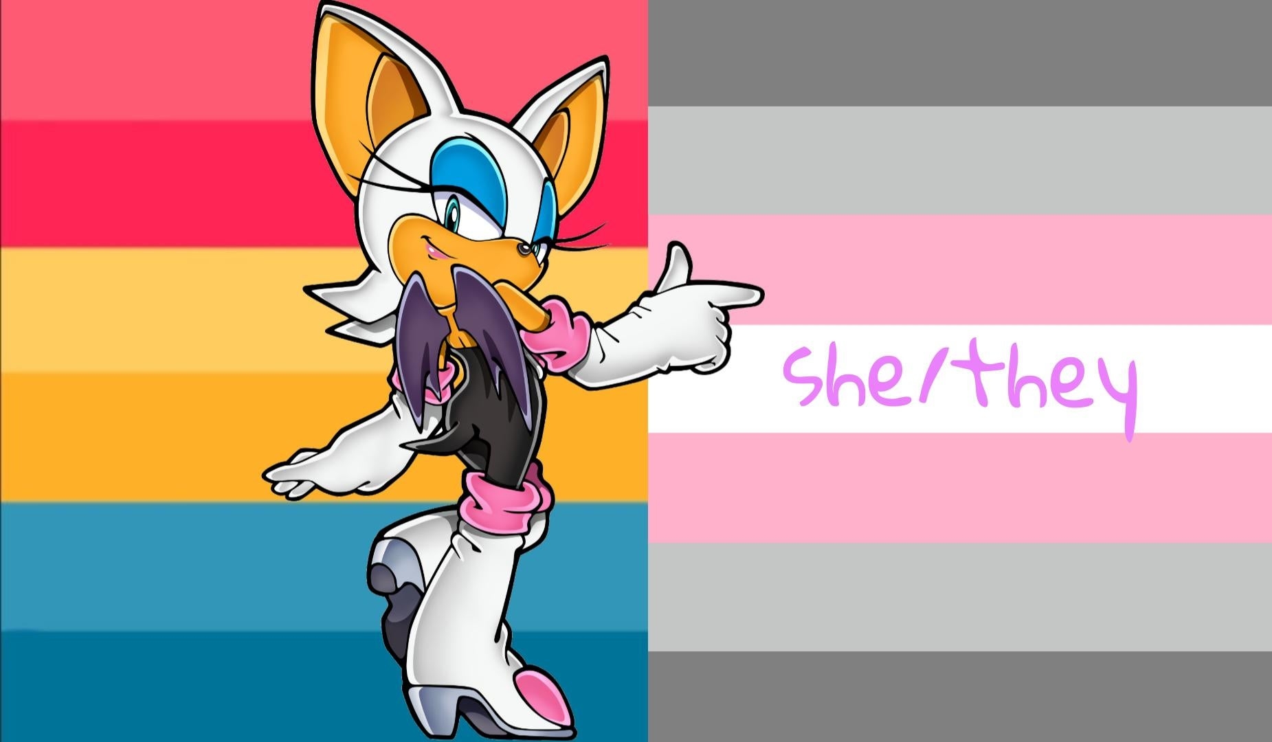 1860x1080 Rouge is a Pansexual demigirl ♡, Desktop