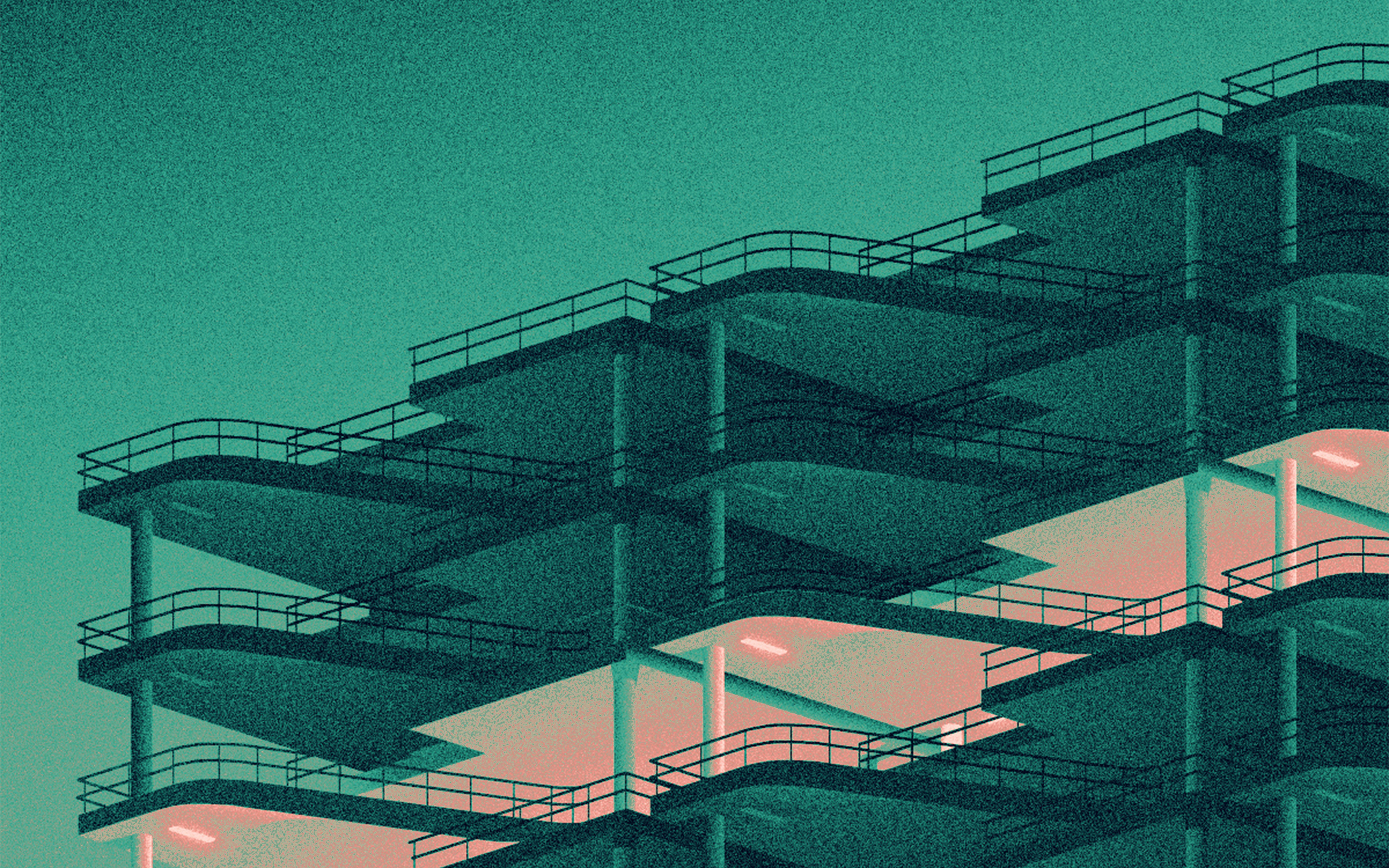 3840x2400 wallpaper for desktop, laptop. architecture minimal green illustration art, Desktop