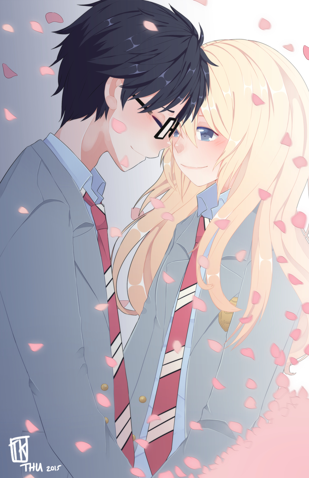 1030x1590 Your Lie In April Couple, Download Wallpaper on Jakpost, Phone