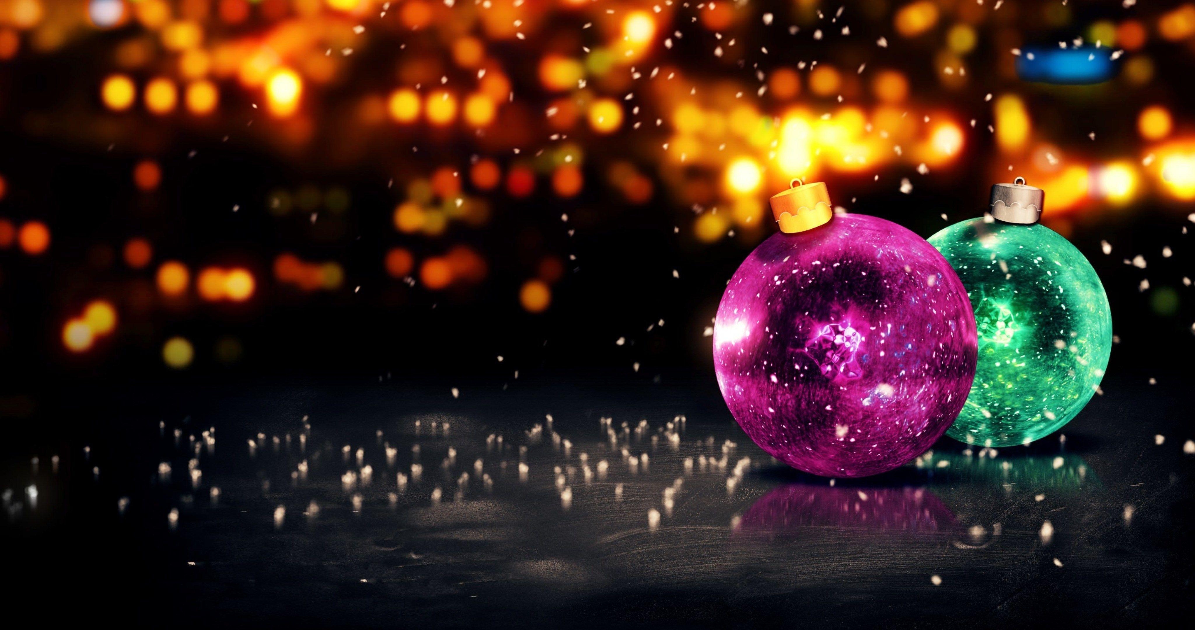 4100x2160 merry christmas balls wallpaper 4k ultra HD wallpaper, Desktop