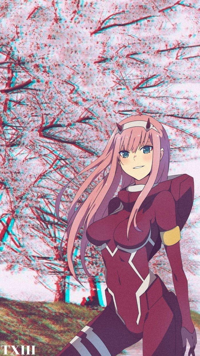 700x1250 Stylistic Real Photo Glitch Two from Darling in the Franxx. Anime wallpaper, Cool anime wallpaper, Darling in the franxx, Phone