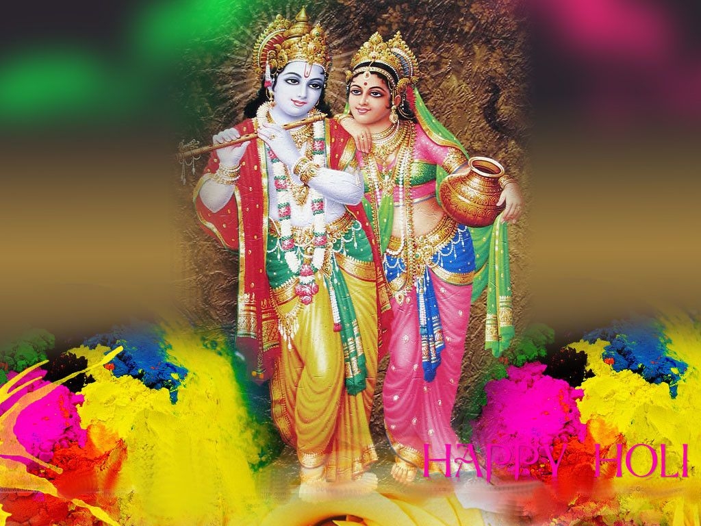 1030x770 Radha Krishna On Holi Wallpaper Free Download, Desktop