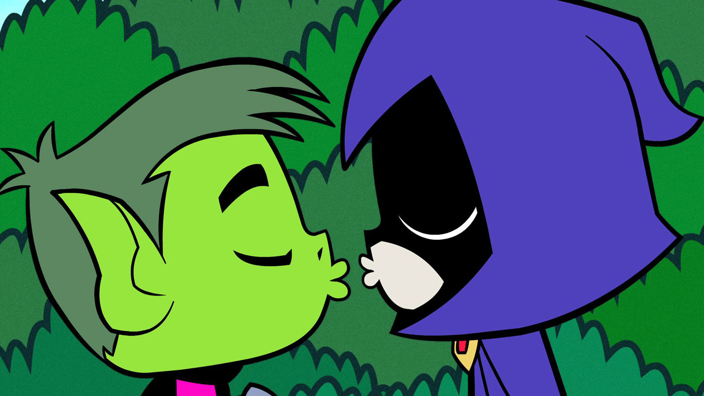 1400x790 Raven and Beast Boy about to kiss Boy & Raven Photo, Desktop