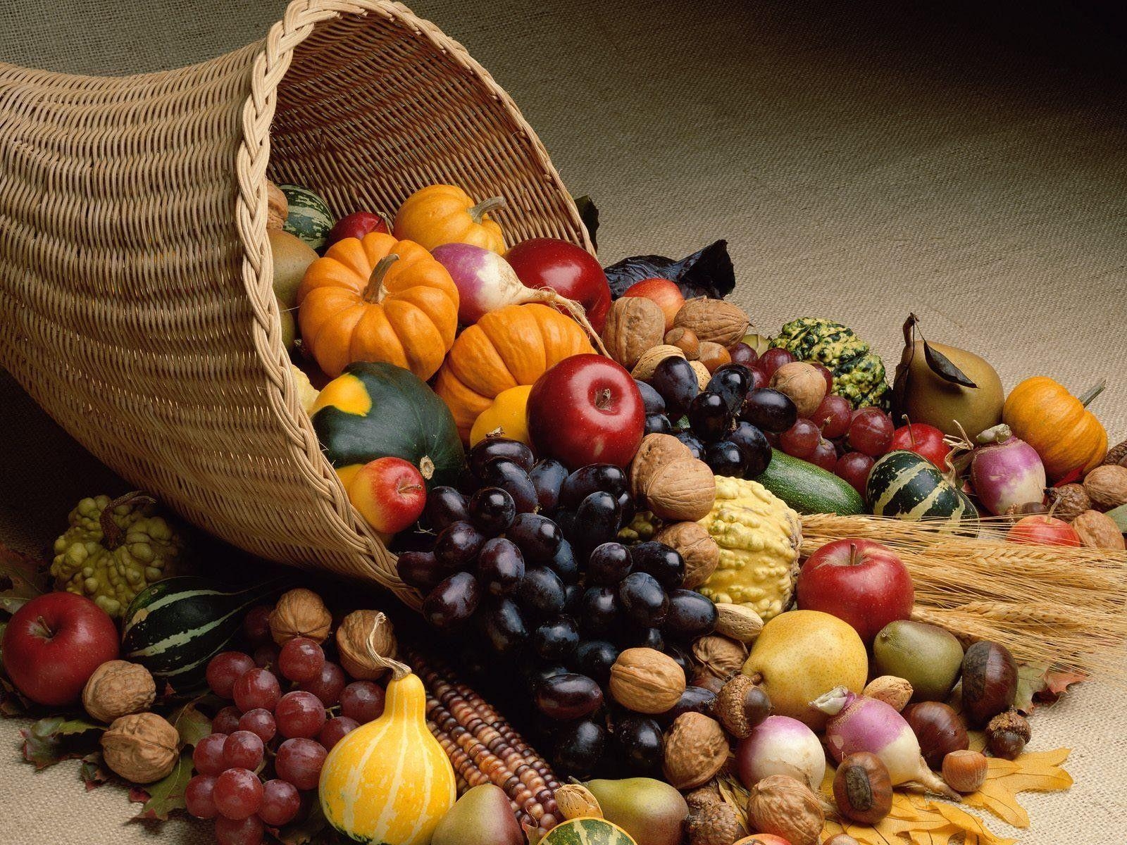 1600x1200 vegetables, autumn, fruits, food, Thanksgiving, cornucopia, Desktop