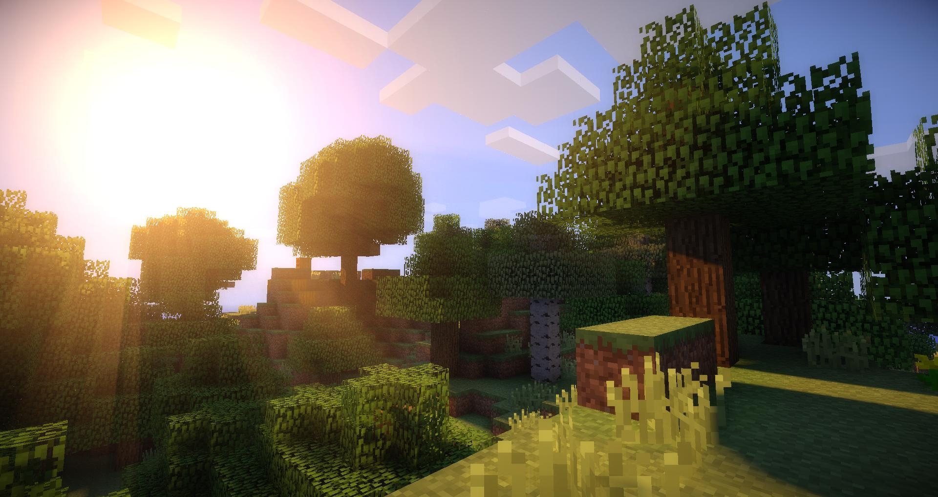 1920x1020 Minecraft shaders background, Desktop