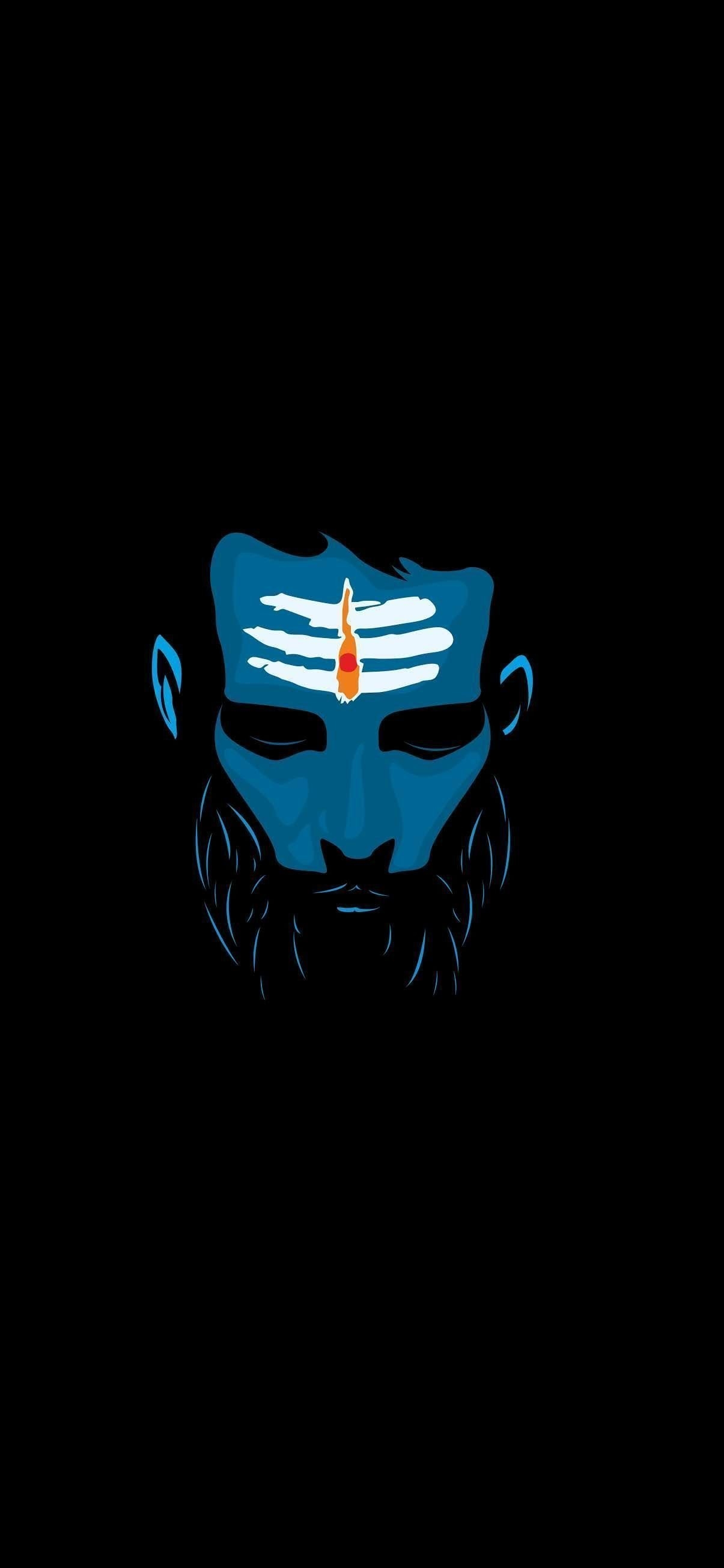 1210x2610 Mahadev dark Wallpaper Download, Phone