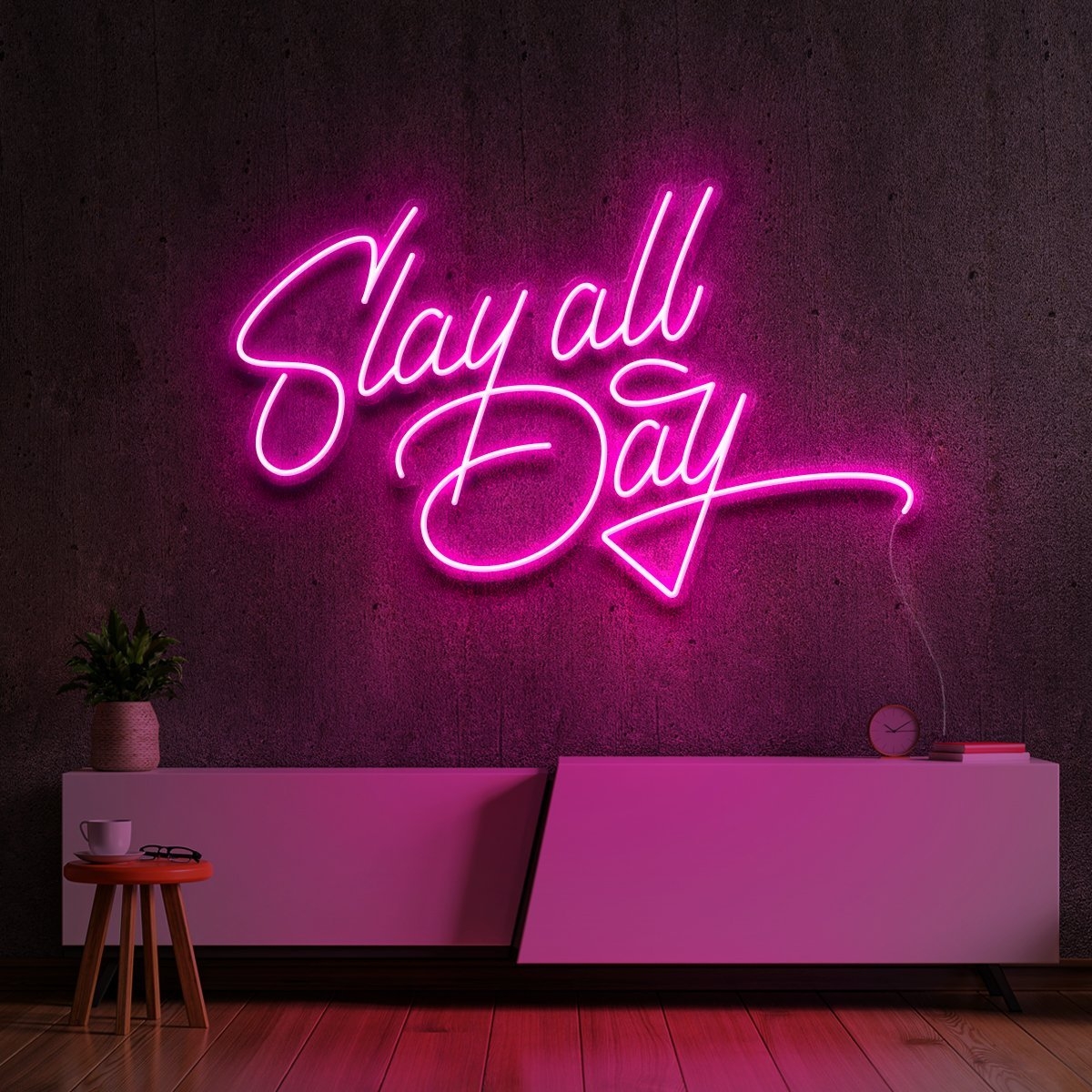 1200x1200 Slay All Day Neon Sign, Phone