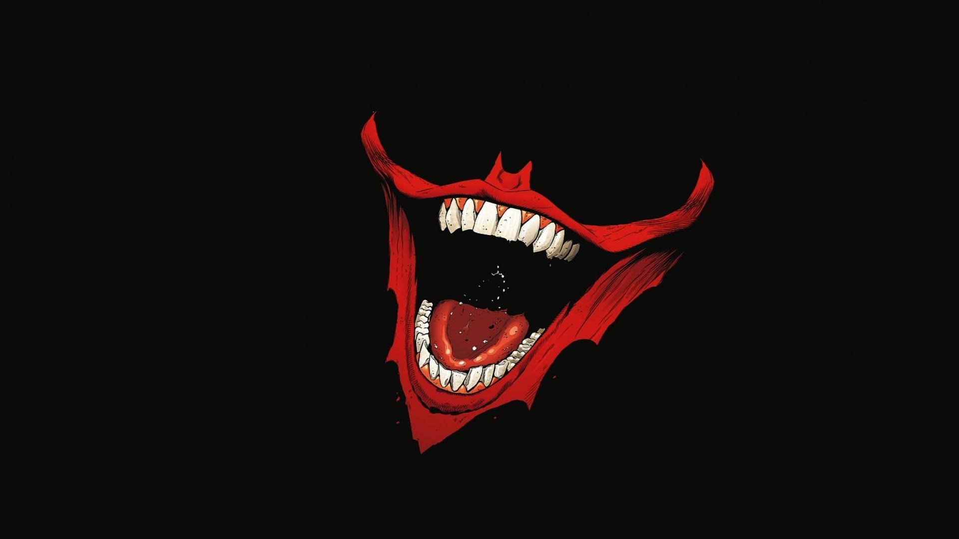 1920x1080 Batman minimalistic movies the joker mouth Wallpaper, Desktop