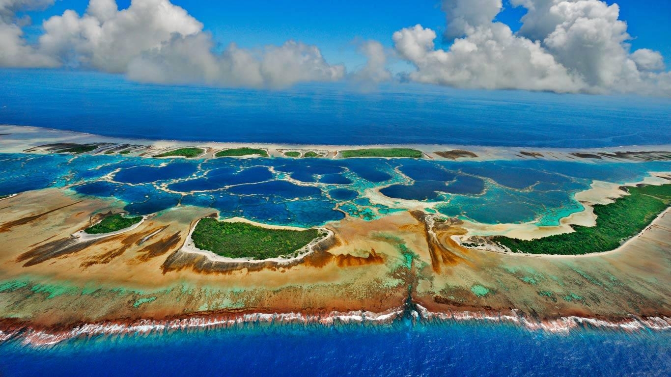 1370x770 Caroline Atoll, Kiribati wallpaper, Desktop