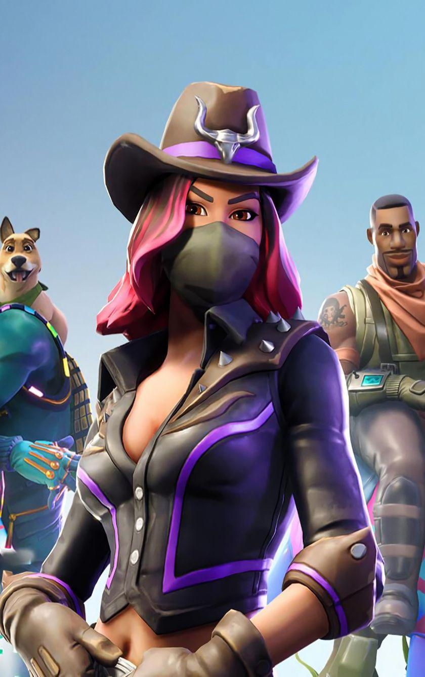 840x1340 Downaload Video game, Calamity, cowgirl, video game, Fortnite 2018, Phone