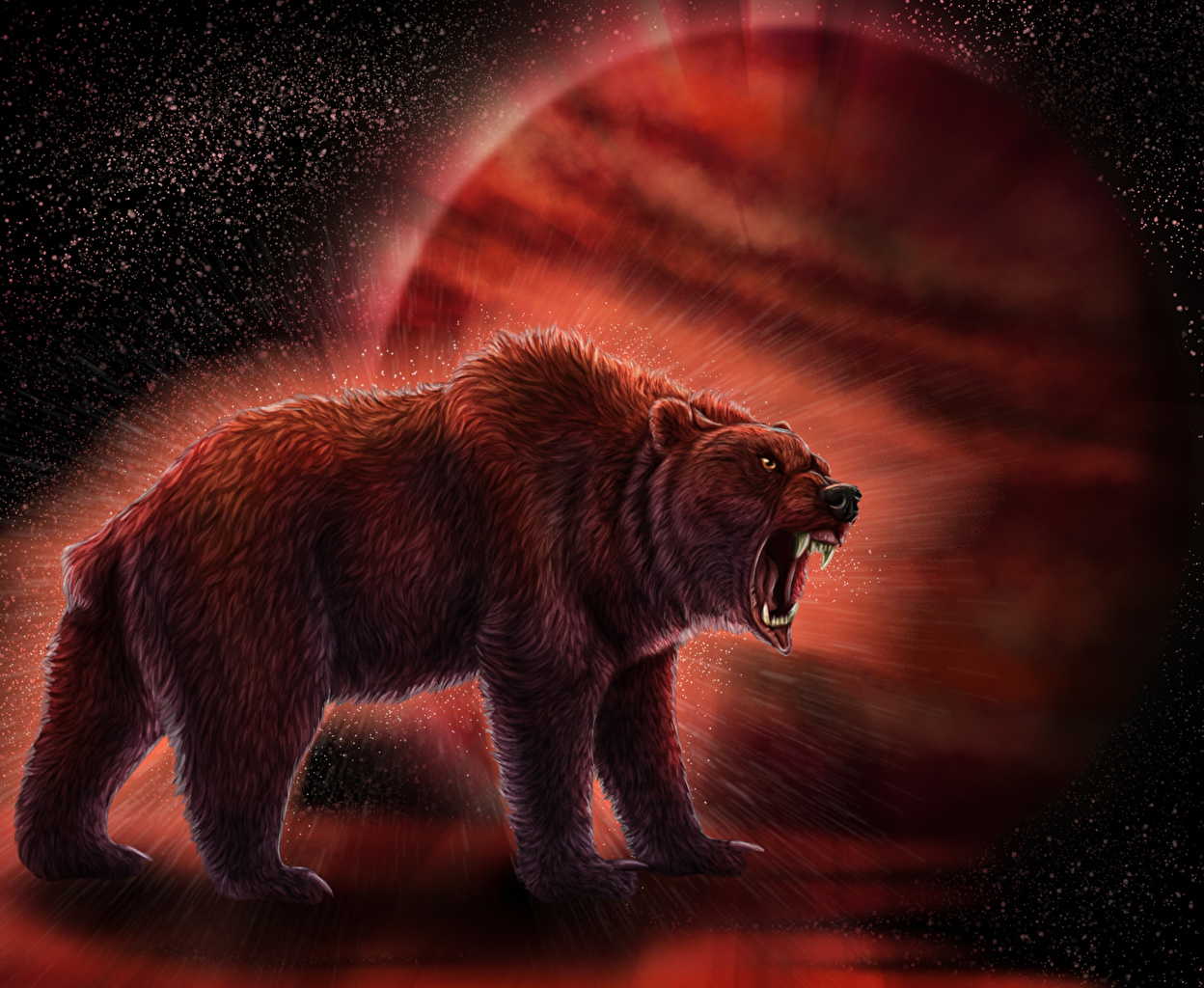 1250x1030 Picture Bears Jupiter Fantasy angry Magical animals, Desktop