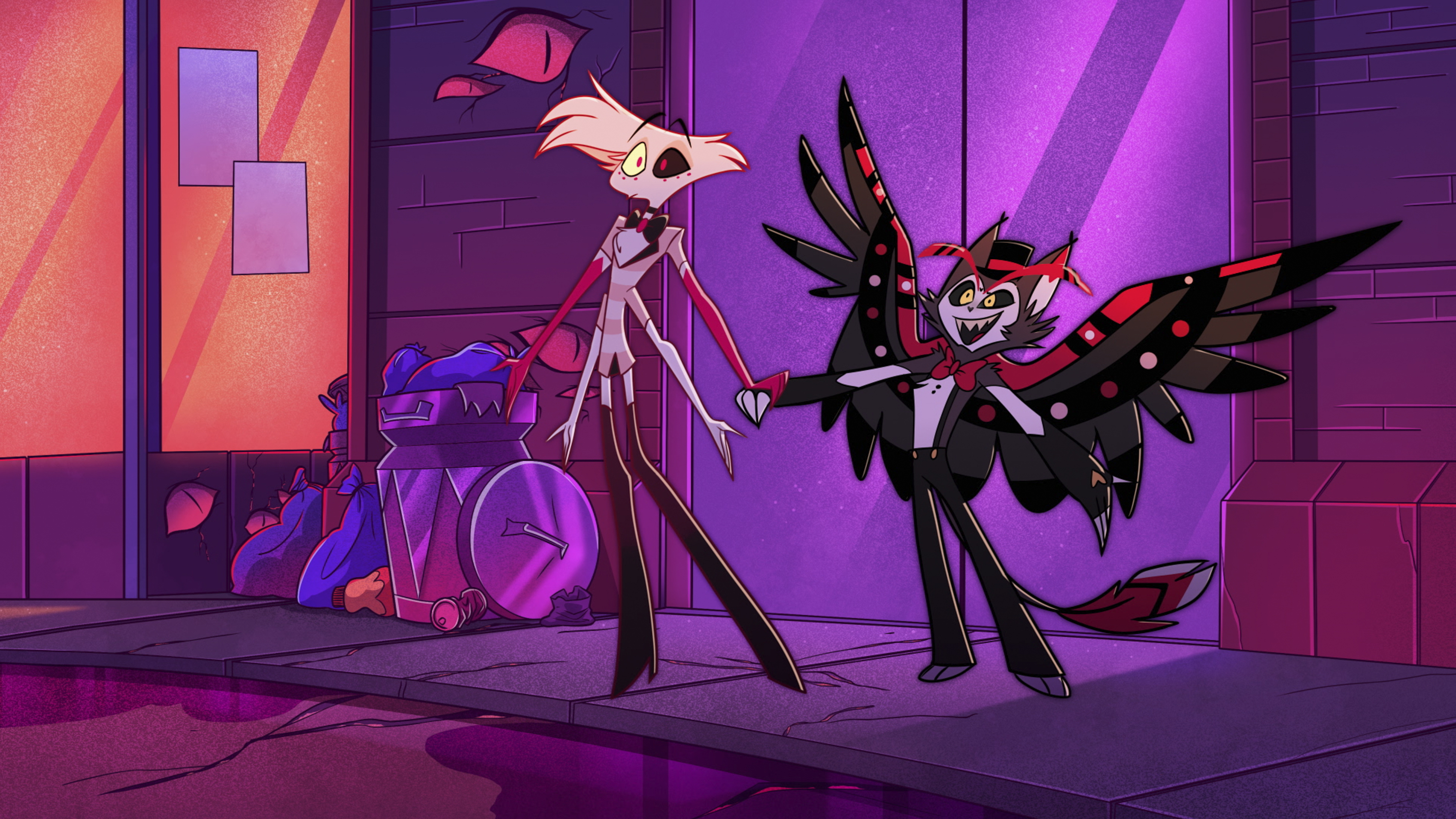 3000x1690 Hazbin Hotel Angel Dust and Husk HD, Desktop