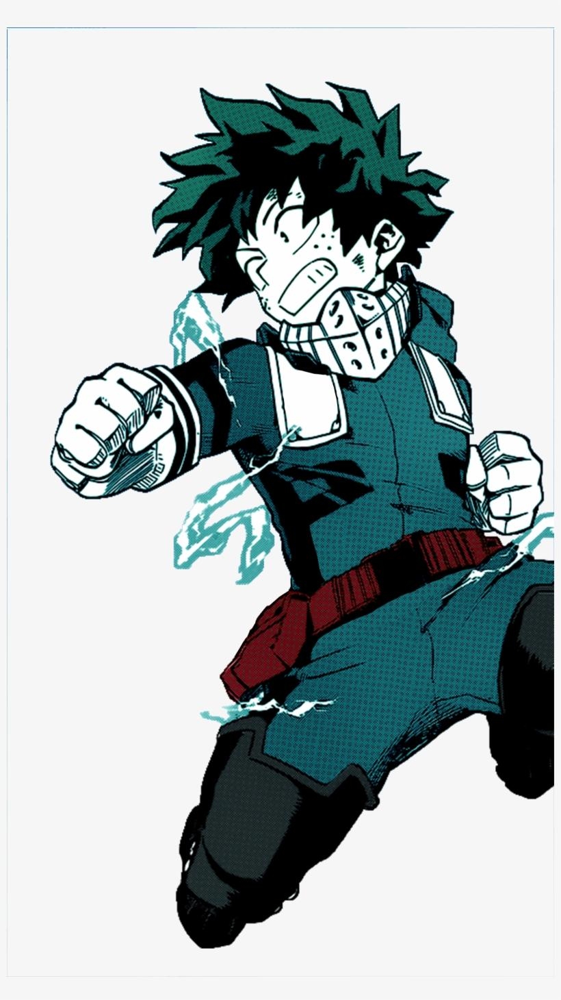 820x1460 My Hero Academia Deku Wallpaper Black And White Midoriya Manga Png Wallpaper & Background Download, Phone