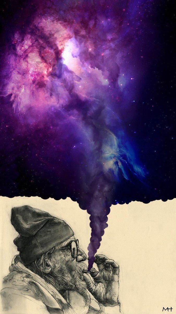 680x1200 Dope Galaxy Weed Wallpaper, Phone