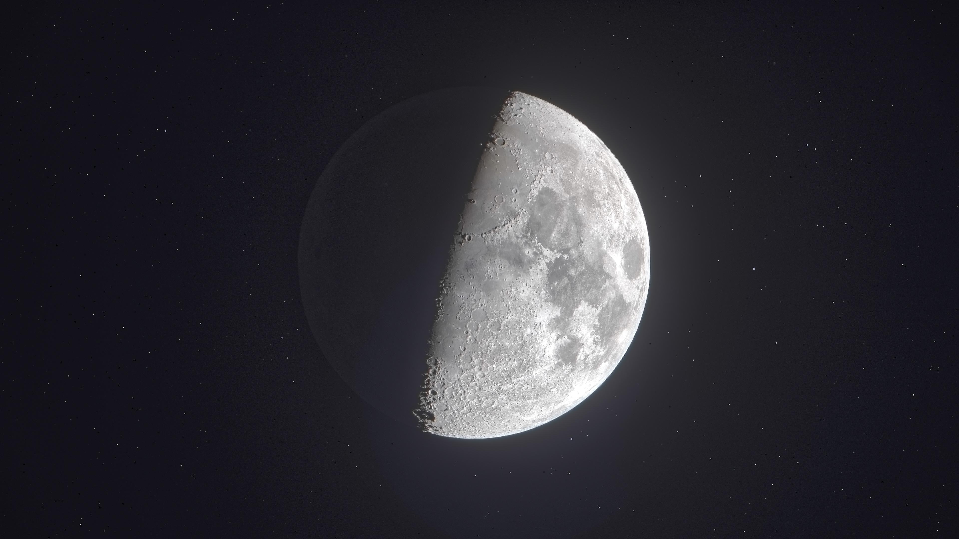 3840x2160 Moon and Stars 4K wallpaper, Desktop