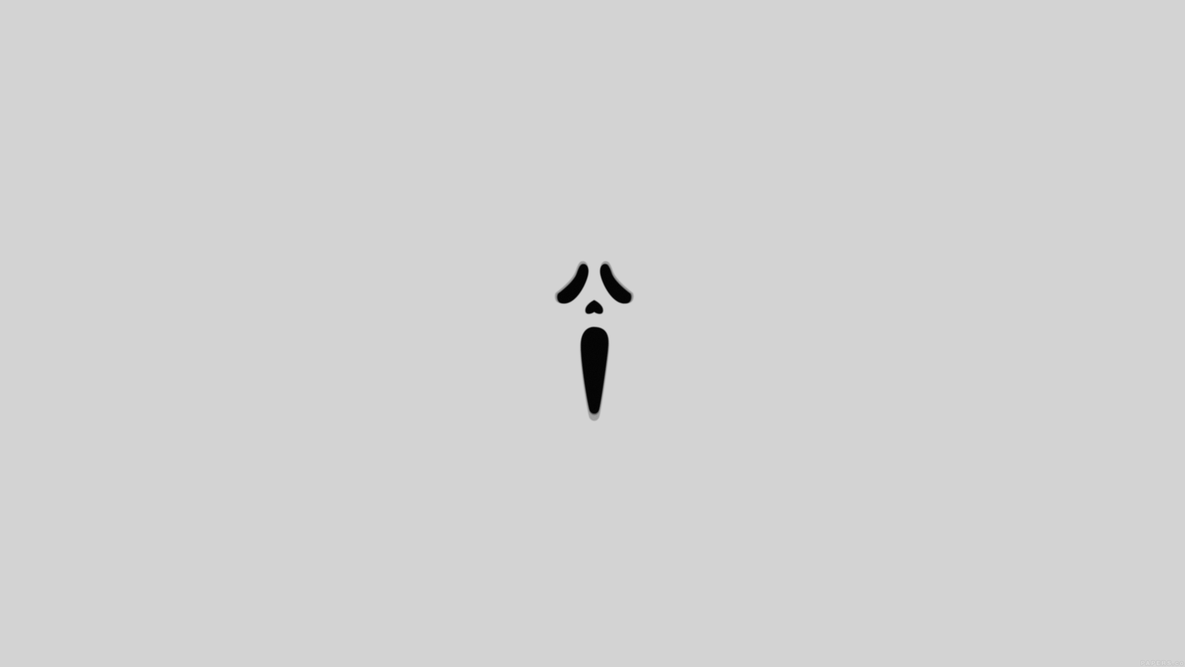 3840x2160 wallpaper for desktop, laptop. scream white minimal cute art, Desktop