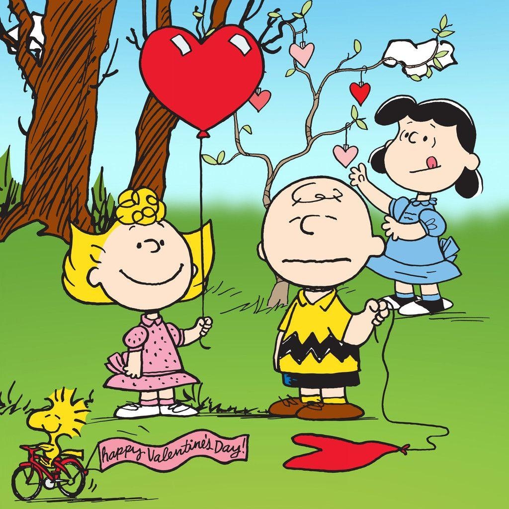 1030x1030 Peanuts characters with heart balloons for Valentine's Day, Phone