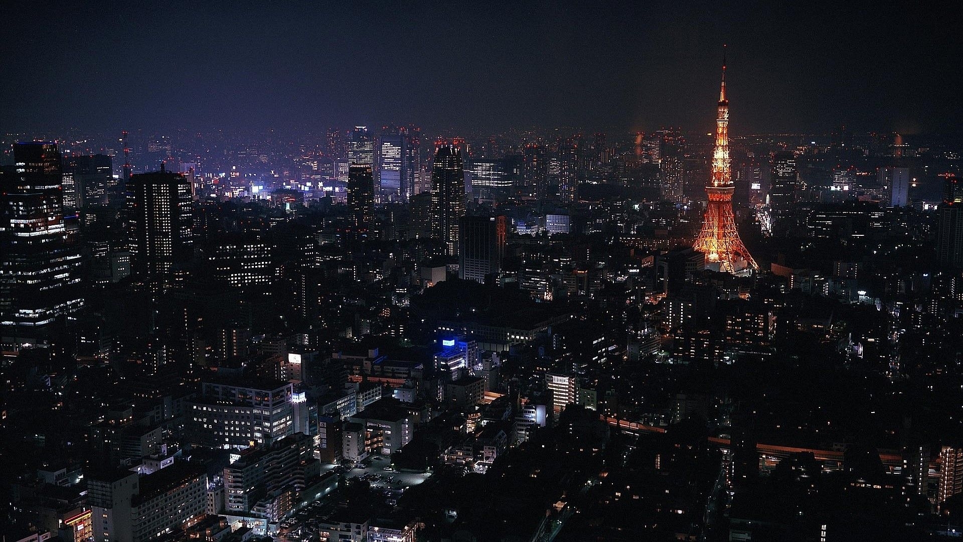 1920x1080 Night View of Tokyo City of Japan HD Wallpaper, Desktop