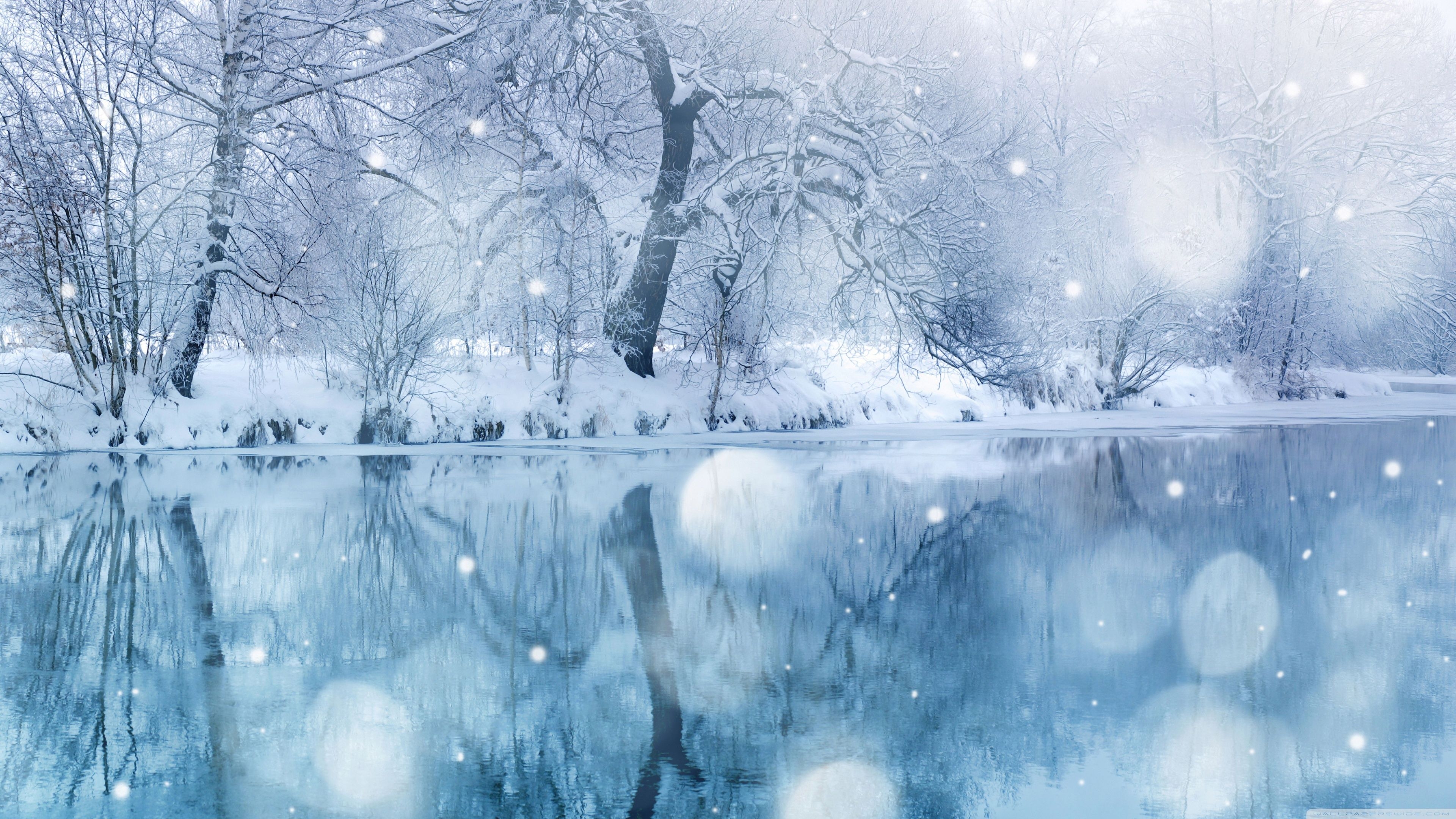 3840x2160 Winter Snowfall Ultra HD Desktop Background Wallpaper for 4K UHD TV, Multi Display, Dual Monitor, Tablet, Desktop