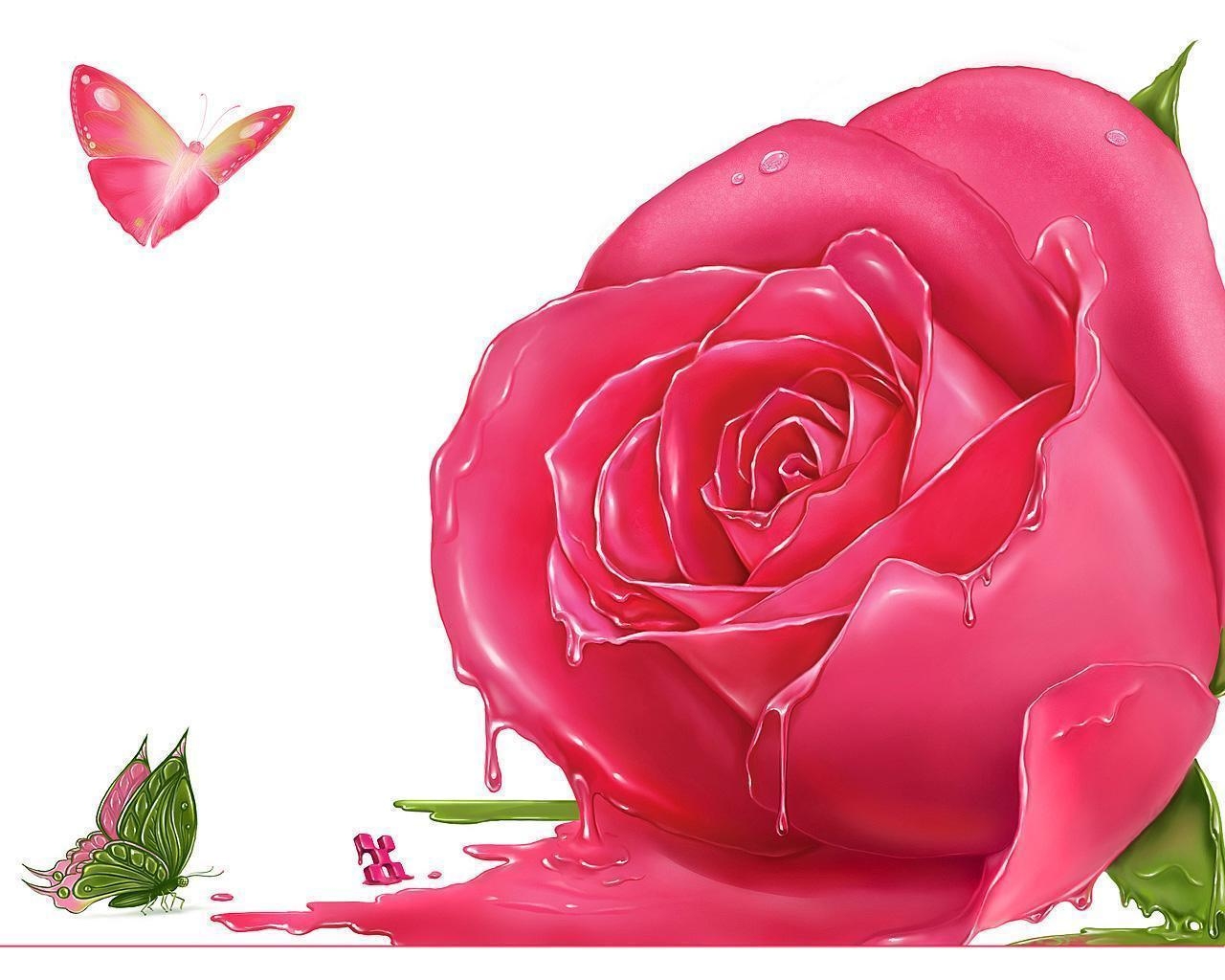 1280x1030 Flowers For > Single Pink Roses Wallpaper, Desktop