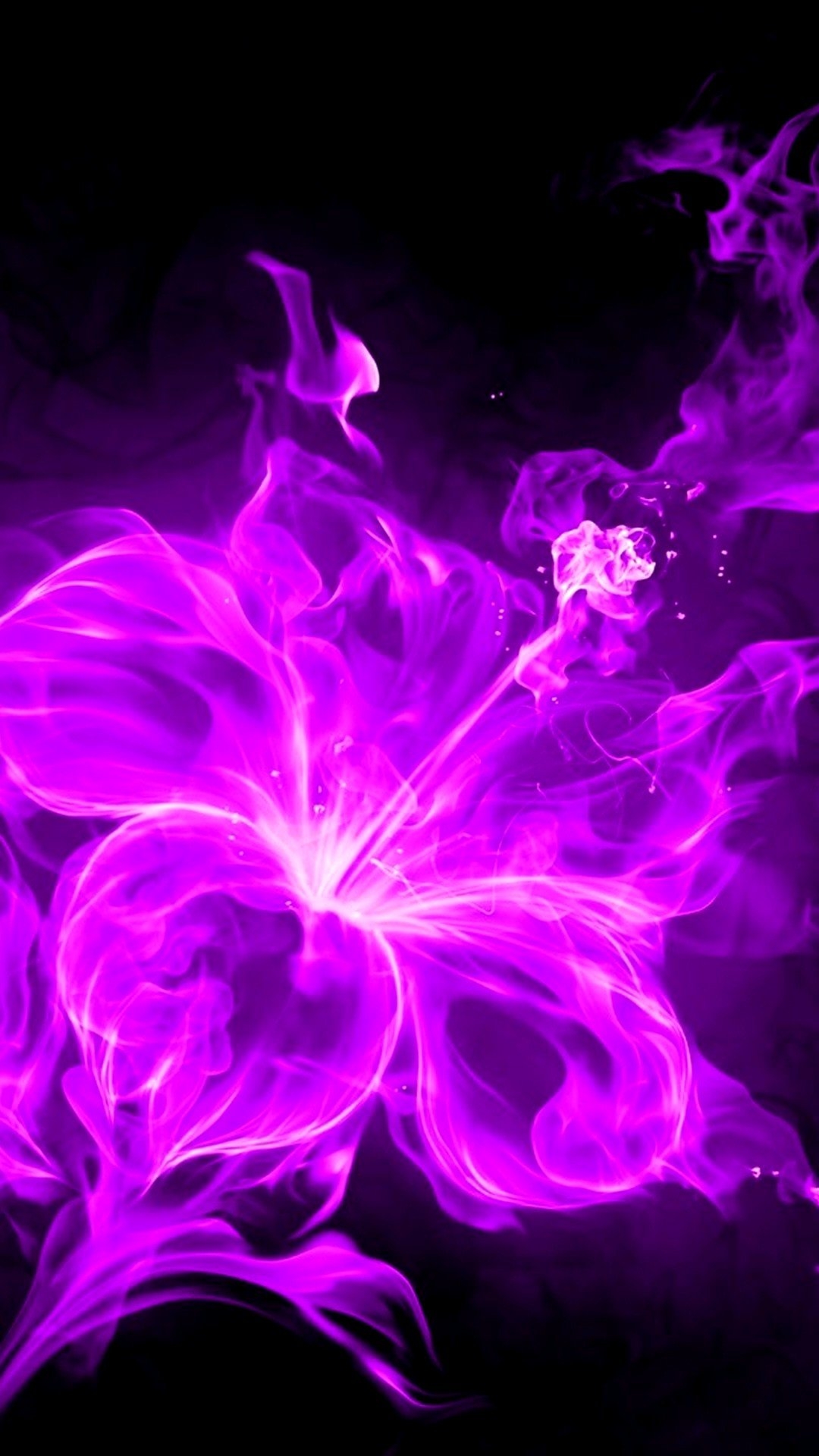 1080x1920 iPhone Wallpaper HD Neon Purple 3D iPhone Wallpaper, Phone