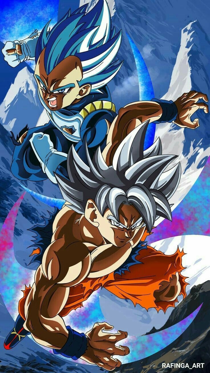 740x1310 Goku Ultra Instinct And Vegeta Blue Evolution Wallpaper, Phone