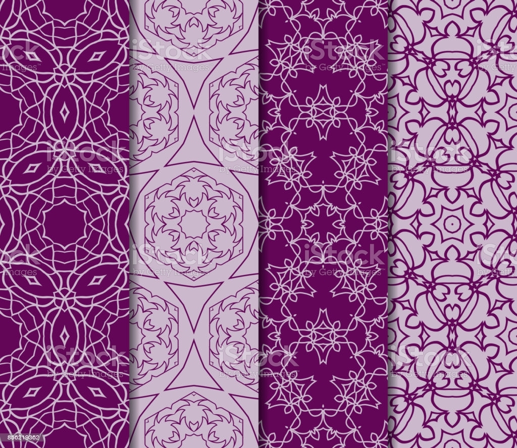 1030x890 Set Of Seamless Pattern Of Royal Purple Color Vector Illustration Design For Wallpaper And Background Stock Illustration Image Now, Desktop