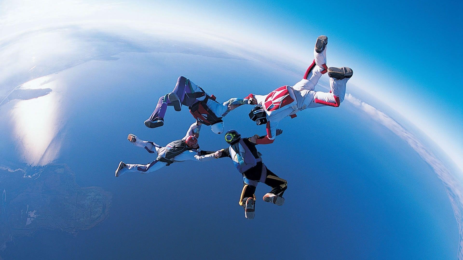1920x1080 Jumping, Paratrooper, Atmosphere, Extreme Sport, Parachute HD, Desktop