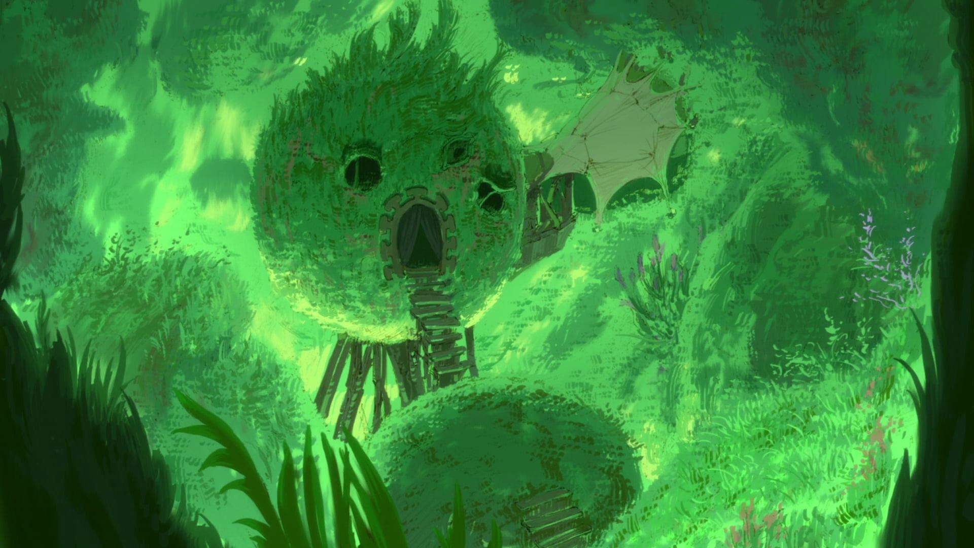 1920x1080 Green and black bird cage, environment, cave, Made in Abyss, Desktop