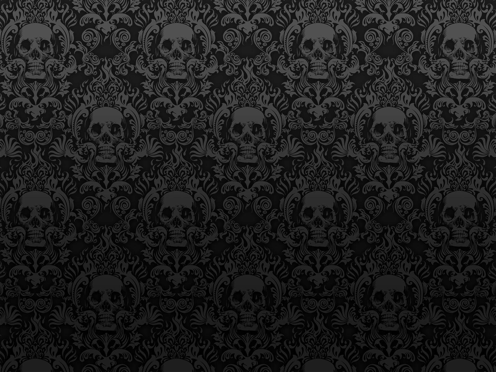 1600x1200 jimiyo_skull_damask_ (1600×1200). Apartment, Desktop