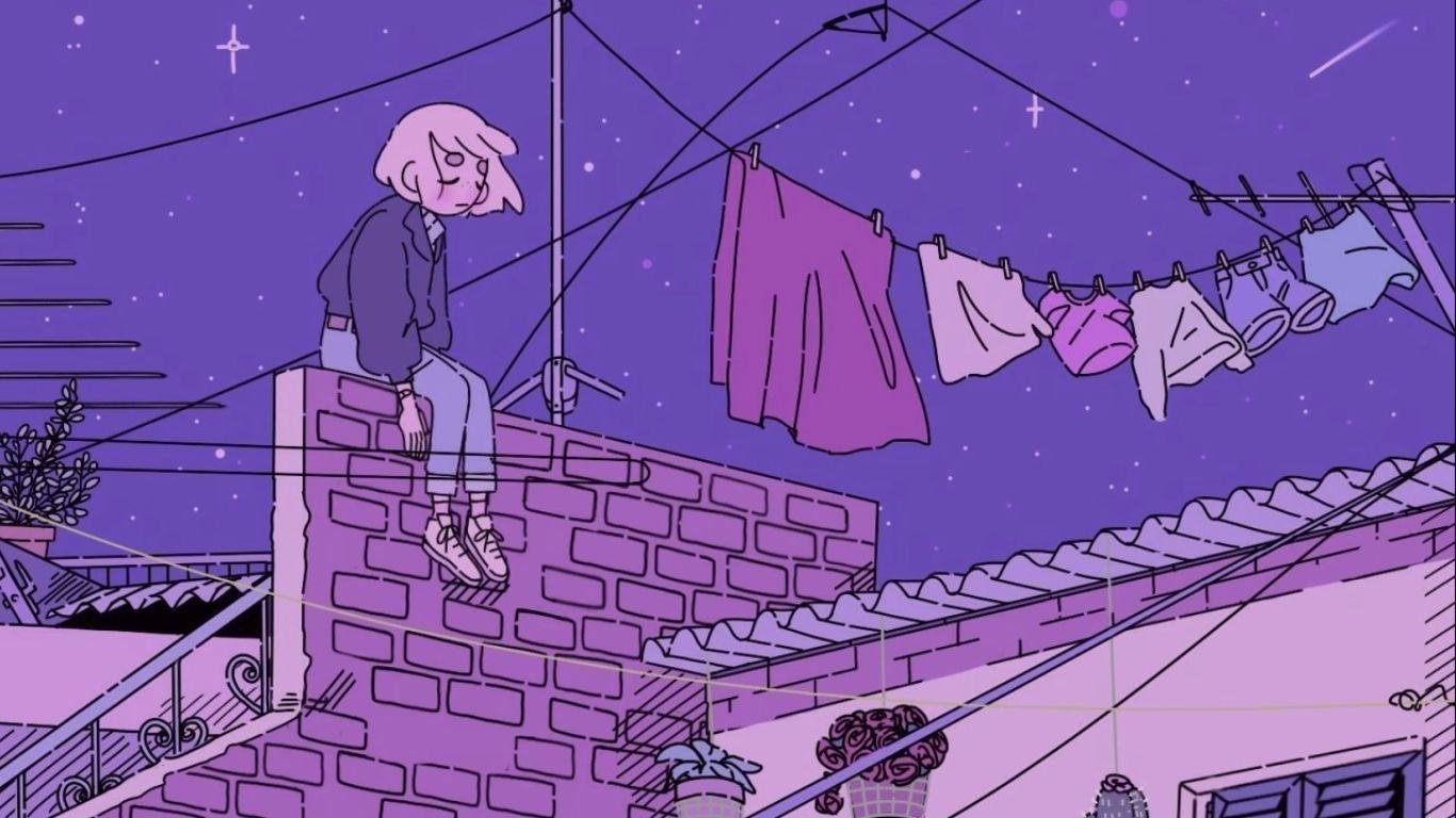 1370x770 Aesthetic Laptop Wallpaper Lofi, Desktop