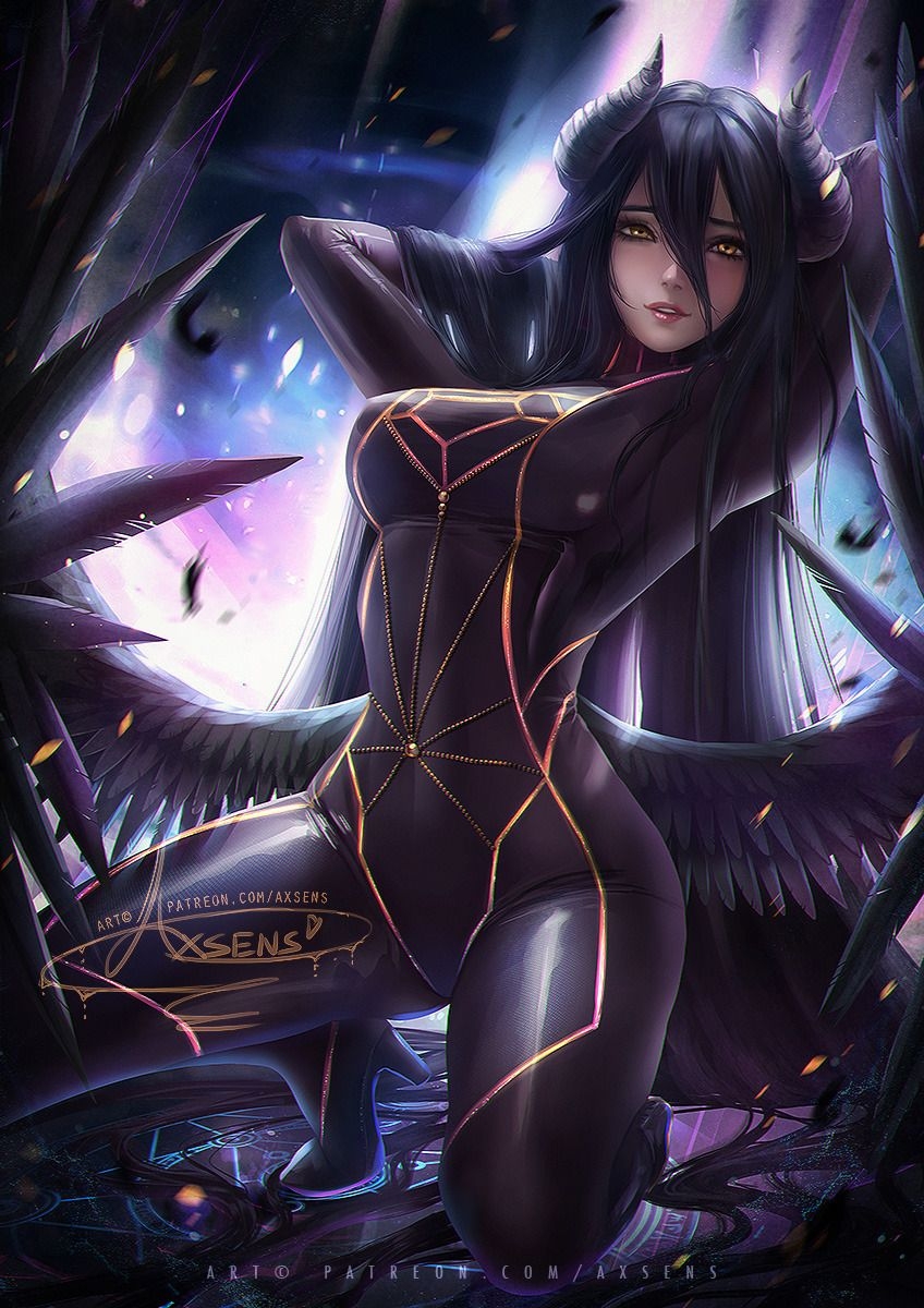 850x1200 Albedo (Overlord) Anime Image Board, Phone