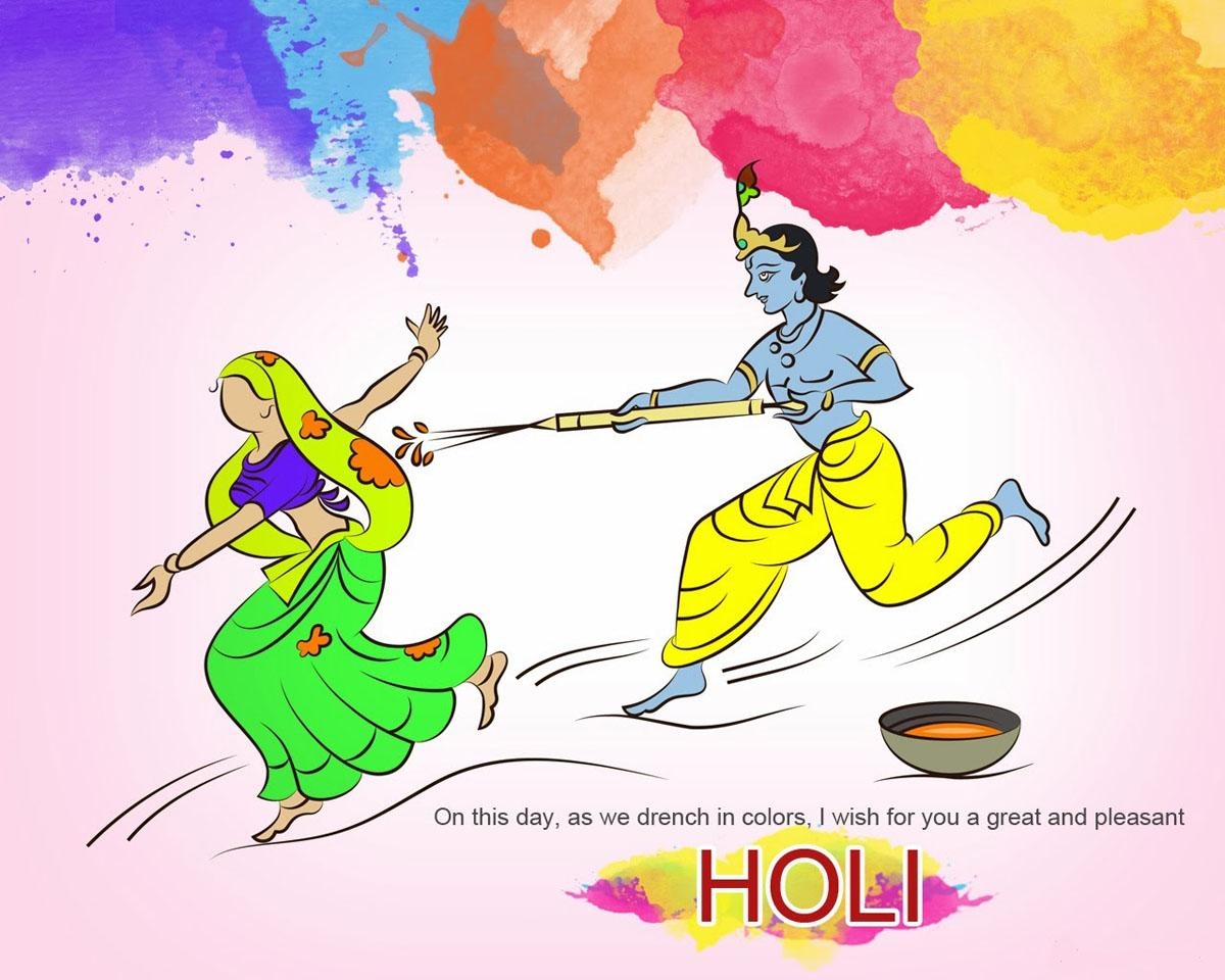 1200x960 Radha Krishna On Holi Wallpaper Free Download, Desktop