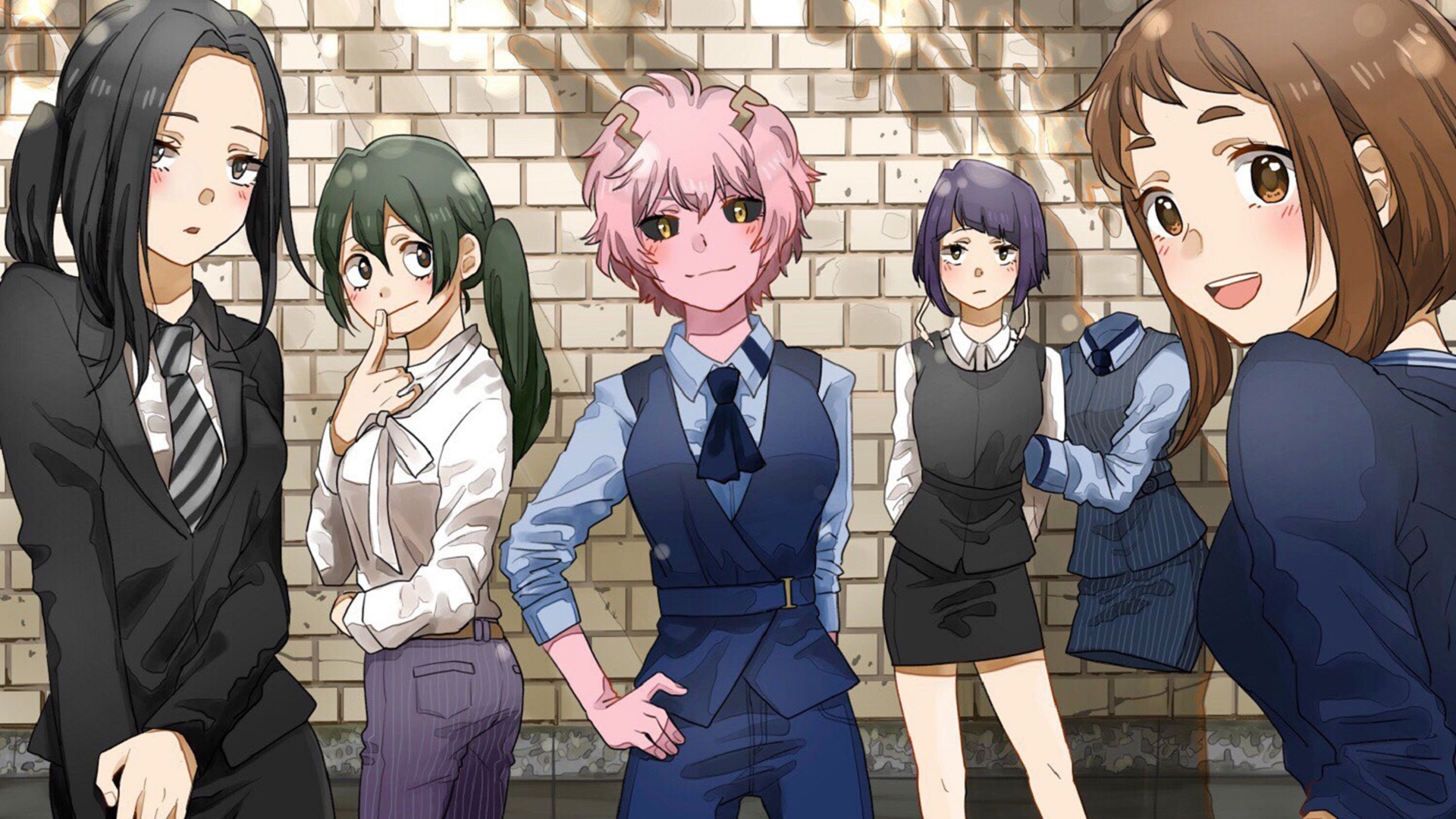 1920x1080 Wallpaper of Kyoka Jiro, Mina Ashido, My Hero Academia background, Desktop