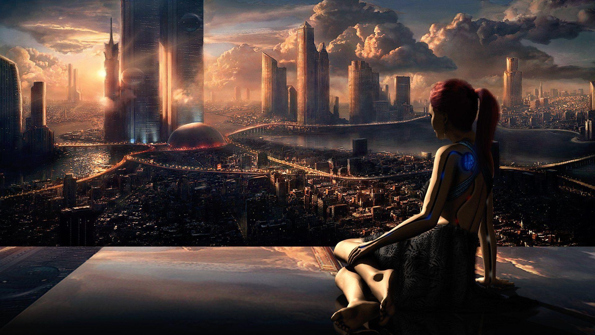 1920x1080 Futuristic City HD Wallpaper and Background Image, Desktop