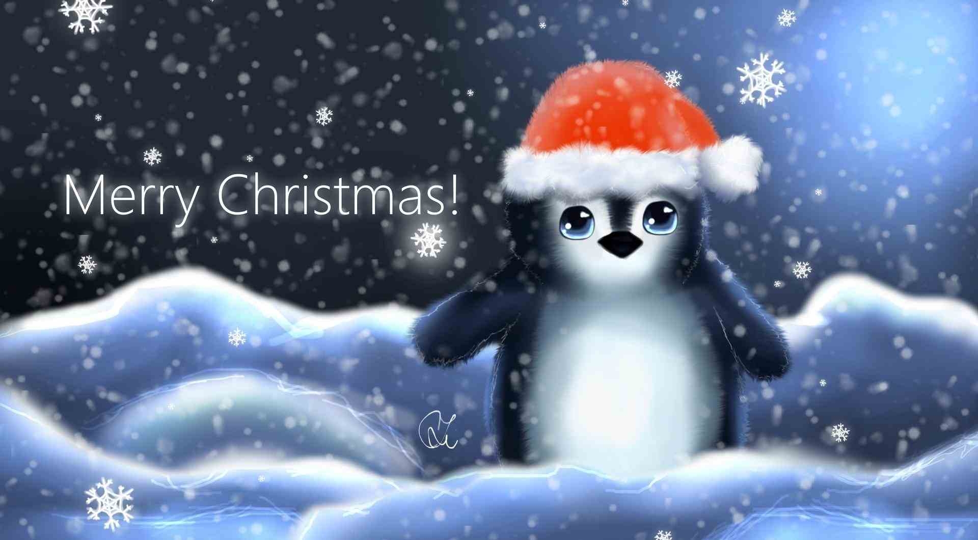 1920x1060 Cute Christmas Penguin Wallpaper Free Cute Christmas Penguin Background, Desktop