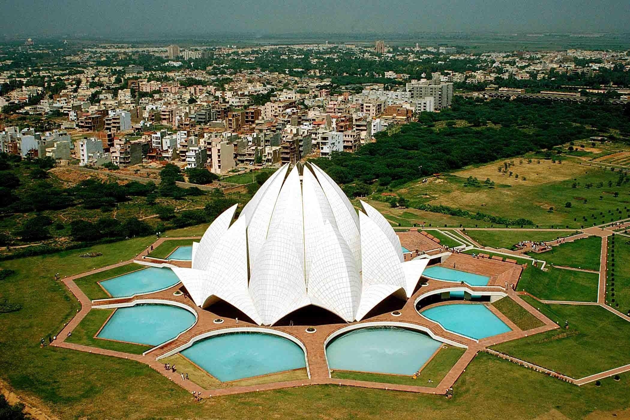 2100x1400 Beautiful Lotus Temple in Delhi India HD Wallpaper, Desktop