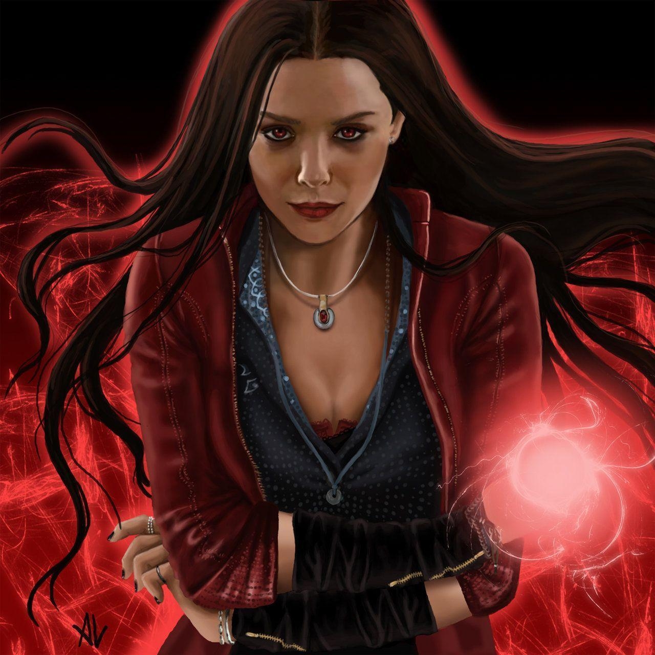 1280x1280 Scarlet Witch HD Wallpaper, Phone