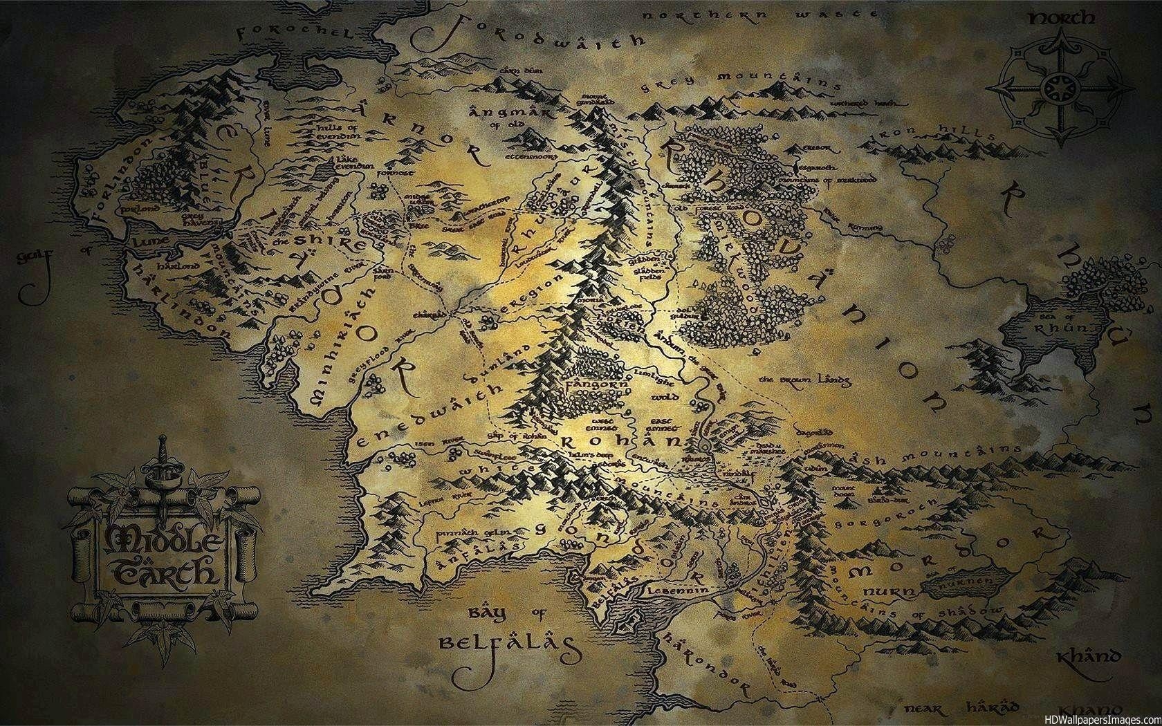 1680x1050 Maps For > Map Of Middle Earth Wallpaper, Desktop