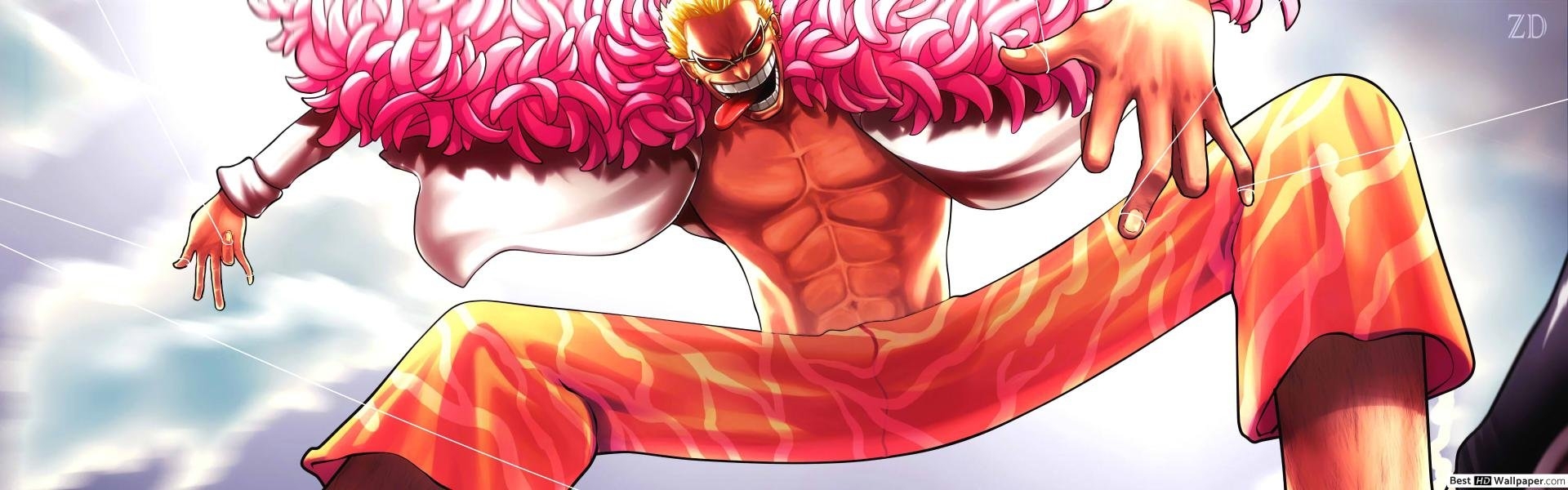 1920x600 One Piece Doflamingo Wallpaper 4k, Dual Screen