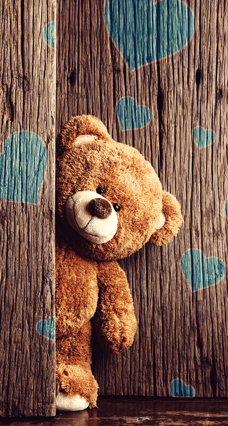 750x1400 Teddy Bear Popping In. Phone Wallpaper <3. Teddy day, Phone