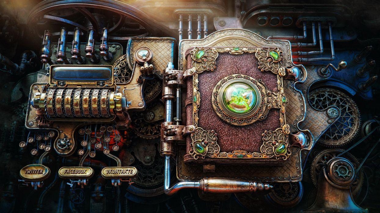 1250x700 Technics Creative Steampunk Book Fantasy wallpaper, Desktop