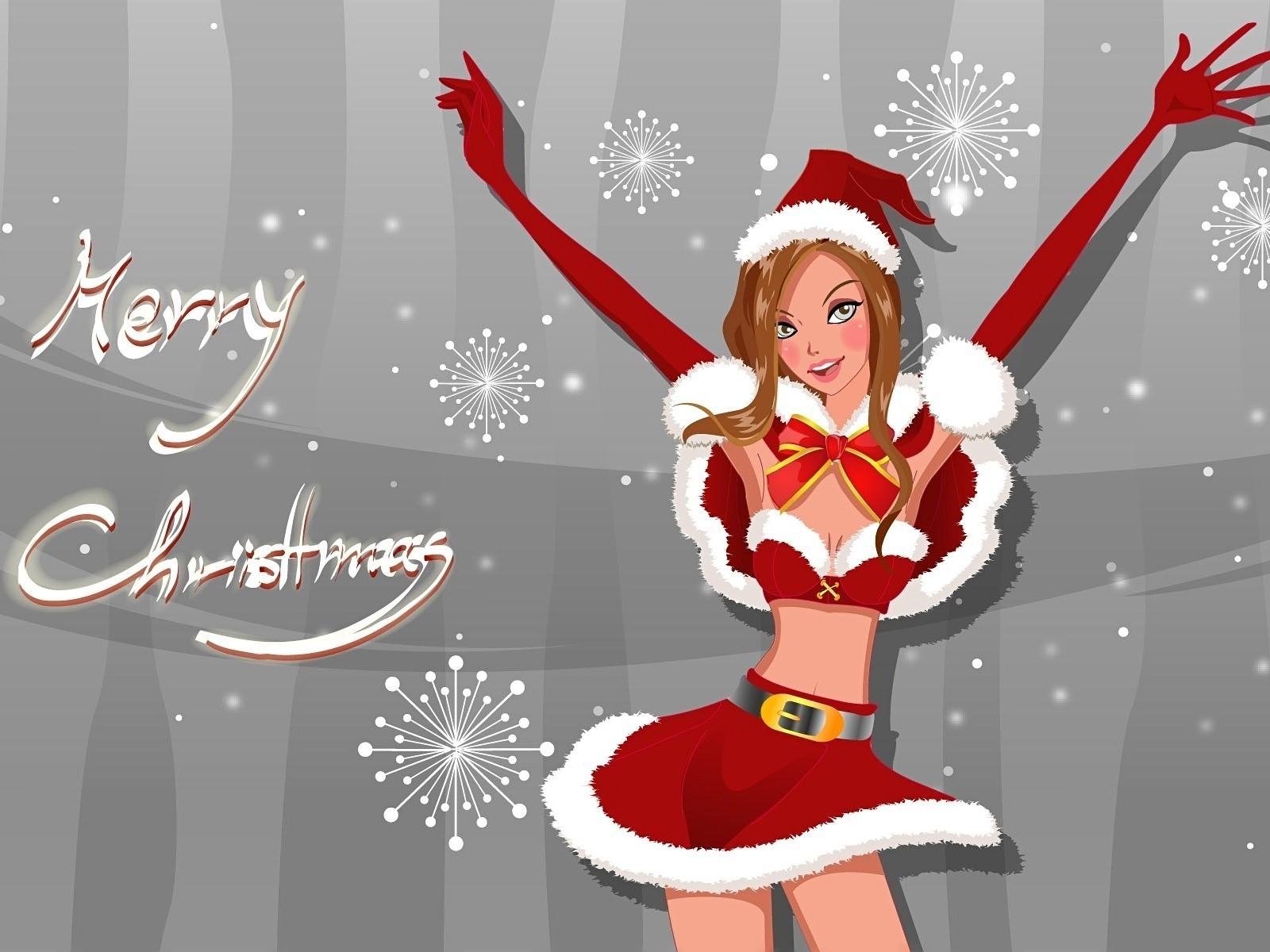 1600x1200 Merry Christmas Girl HD Wallpaper for Laptop, Desktop