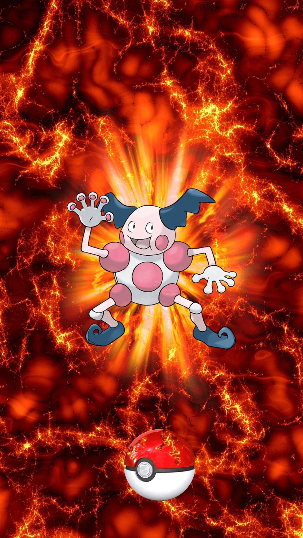 1250x2210 Fire Pokeball Mr. Mime Barrierd Egg, or Mime Jr, Phone