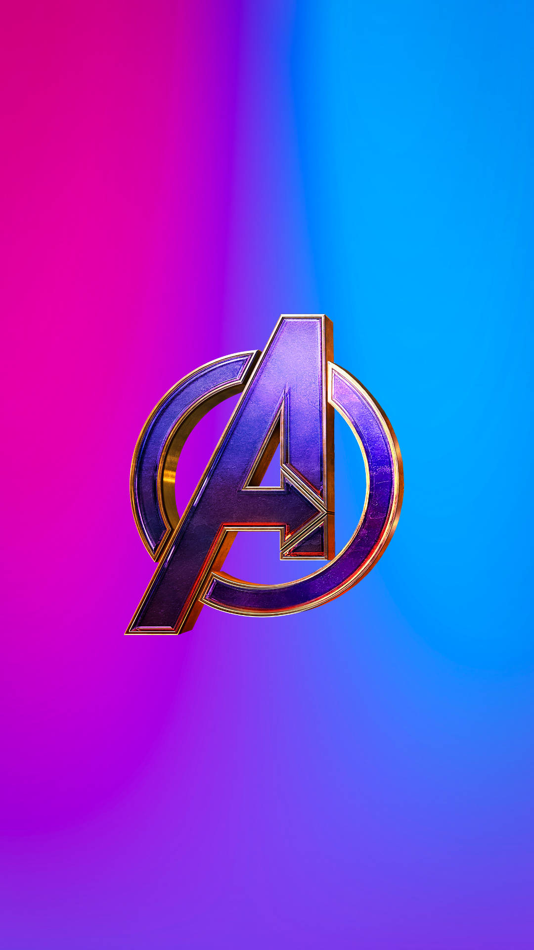 1080x1920 Download Blue And Pink Avengers Logo Wallpaper, Phone