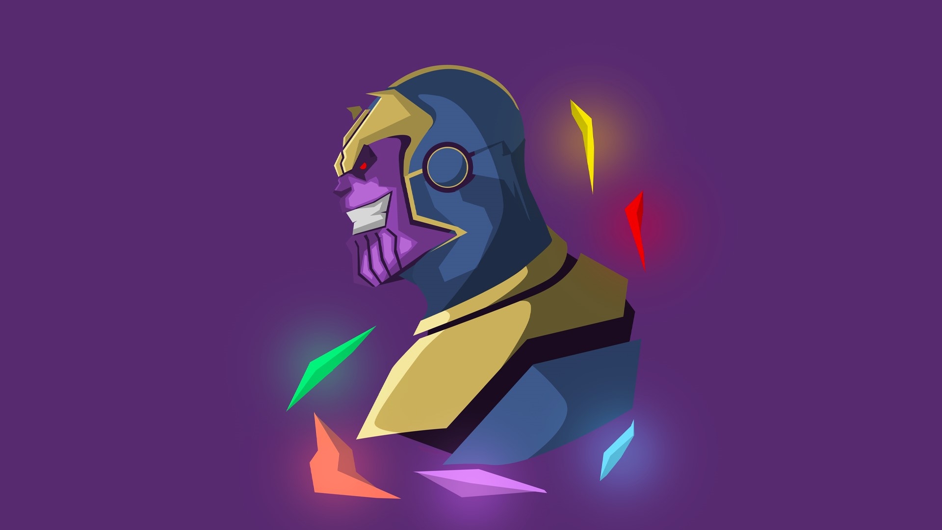 1920x1080 Marvel Comics, comics, Marvel Cinematic Universe, Bosslogic, Thanos, profile. Mocah HD Wallpaper, Desktop